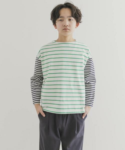 URBAN RESEARCH DOORS / アーバンリサーチ ドアーズ トップス | 『WEB/一部店舗限定サイズ』CPボートネックボーダー(KIDS) | 詳細7