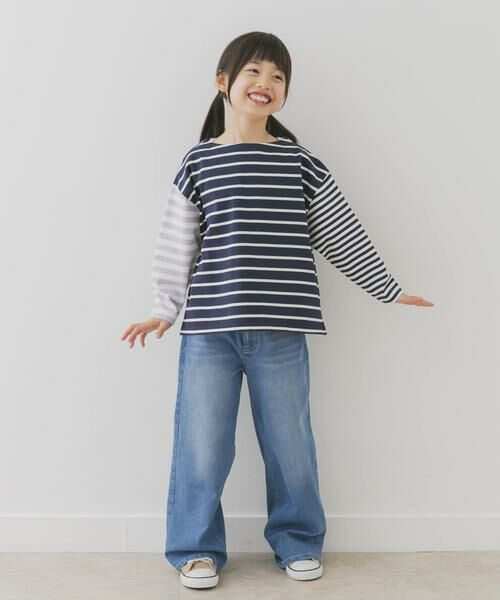URBAN RESEARCH DOORS / アーバンリサーチ ドアーズ トップス | 『WEB/一部店舗限定サイズ』CPボートネックボーダー(KIDS) | 詳細21