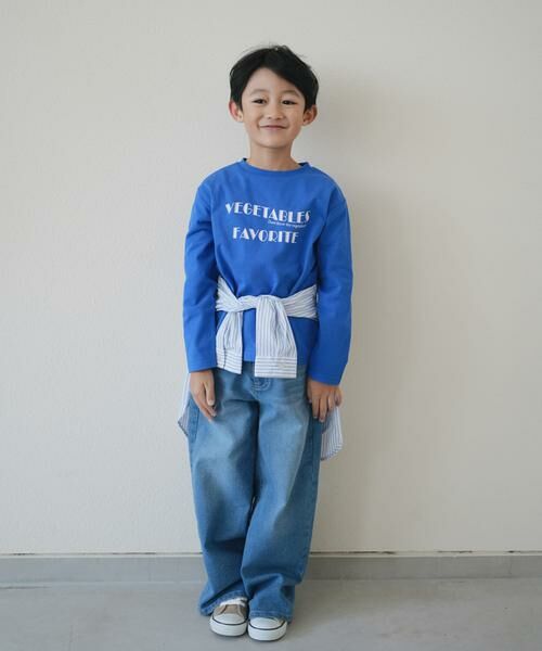 URBAN RESEARCH DOORS / アーバンリサーチ ドアーズ トップス | 『WEB/一部店舗限定サイズ』ロゴプリントロングTシャツ(KIDS) | 詳細1