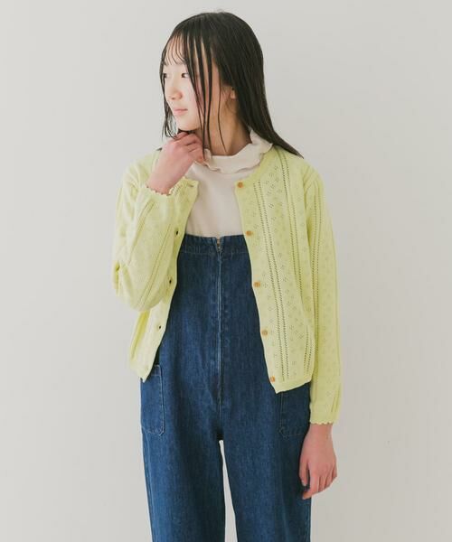 URBAN RESEARCH DOORS / アーバンリサーチ ドアーズ ニット・セーター | 『WEB/一部店舗限定』透かし編みカーディガン(KIDS) | 詳細2
