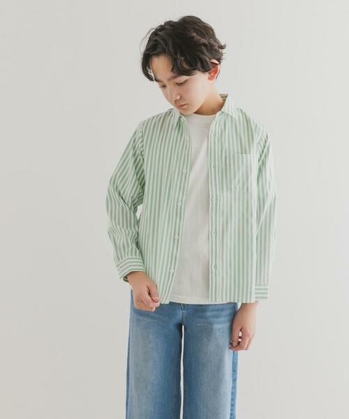 URBAN RESEARCH DOORS / アーバンリサーチ ドアーズ トップス | 『WEB/一部店舗限定』ストレッチレギュラーカラーシャツ(KIDS) | 詳細1