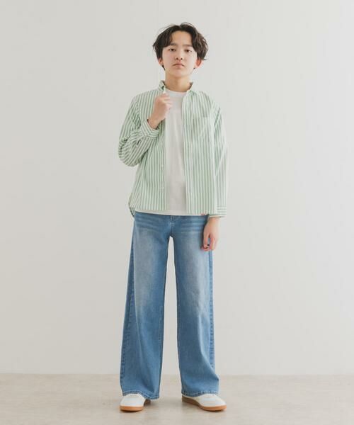 URBAN RESEARCH DOORS / アーバンリサーチ ドアーズ トップス | 『WEB/一部店舗限定』ストレッチレギュラーカラーシャツ(KIDS) | 詳細6