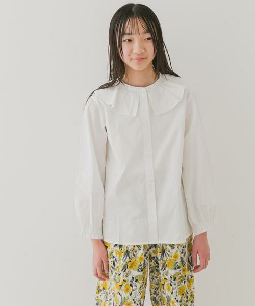 URBAN RESEARCH DOORS / アーバンリサーチ ドアーズ トップス | 『WEB/一部店舗限定』フリルカラーブラウス(KIDS) | 詳細3