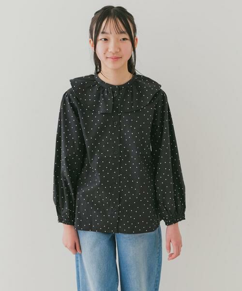 URBAN RESEARCH DOORS / アーバンリサーチ ドアーズ トップス | 『WEB/一部店舗限定』フリルカラーブラウス(KIDS) | 詳細13