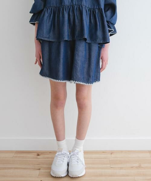 URBAN RESEARCH DOORS / アーバンリサーチ ドアーズ パンツ | 『WEB/一部店舗限定サイズ』テンセルデニムキュロット(KIDS) | 詳細11