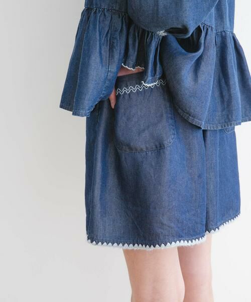 URBAN RESEARCH DOORS / アーバンリサーチ ドアーズ パンツ | 『WEB/一部店舗限定サイズ』テンセルデニムキュロット(KIDS) | 詳細12