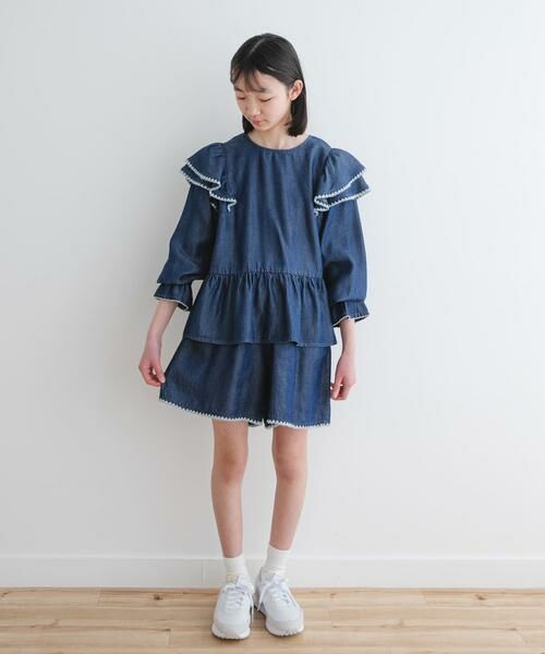 URBAN RESEARCH DOORS / アーバンリサーチ ドアーズ パンツ | 『WEB/一部店舗限定サイズ』テンセルデニムキュロット(KIDS) | 詳細14