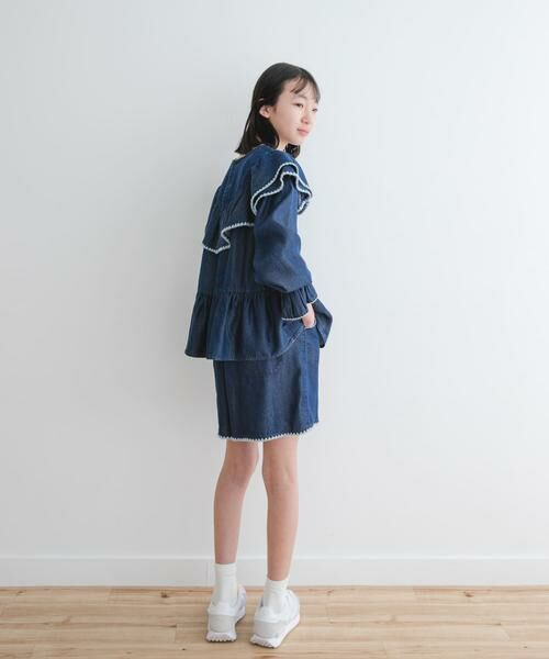 URBAN RESEARCH DOORS / アーバンリサーチ ドアーズ パンツ | 『WEB/一部店舗限定サイズ』テンセルデニムキュロット(KIDS) | 詳細16