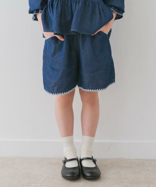 URBAN RESEARCH DOORS / アーバンリサーチ ドアーズ パンツ | 『WEB/一部店舗限定サイズ』テンセルデニムキュロット(KIDS) | 詳細4