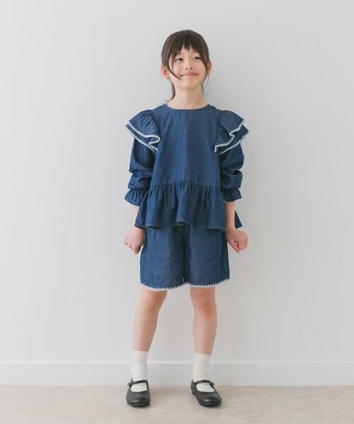 URBAN RESEARCH DOORS / アーバンリサーチ ドアーズ パンツ | 『WEB/一部店舗限定サイズ』テンセルデニムキュロット(KIDS) | 詳細8