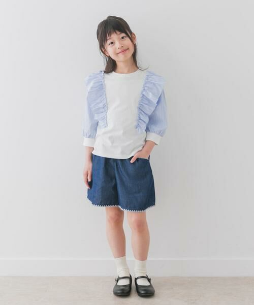 URBAN RESEARCH DOORS / アーバンリサーチ ドアーズ パンツ | 『WEB/一部店舗限定サイズ』テンセルデニムキュロット(KIDS) | 詳細9