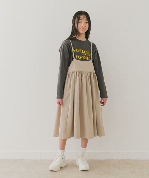 URBAN RESEARCH DOORS / アーバンリサーチ ドアーズ ワンピース | 『WEB/一部店舗限定サイズ』キャミソールジャンパースカート(KIDS) | 詳細9