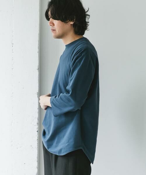 URBAN RESEARCH DOORS / アーバンリサーチ ドアーズ Tシャツ | ポンチ8分袖ラウンドヘムTシャツ | 詳細1