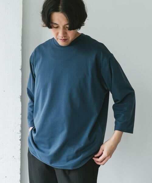 URBAN RESEARCH DOORS / アーバンリサーチ ドアーズ Tシャツ | ポンチ8分袖ラウンドヘムTシャツ | 詳細2