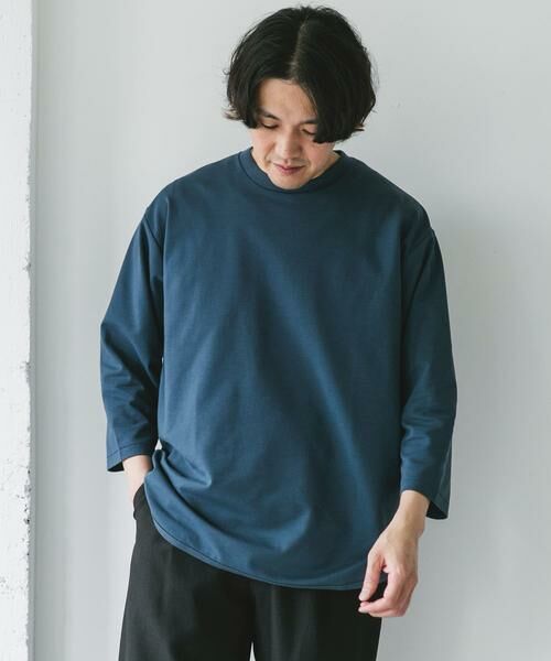 URBAN RESEARCH DOORS / アーバンリサーチ ドアーズ Tシャツ | ポンチ8分袖ラウンドヘムTシャツ | 詳細3