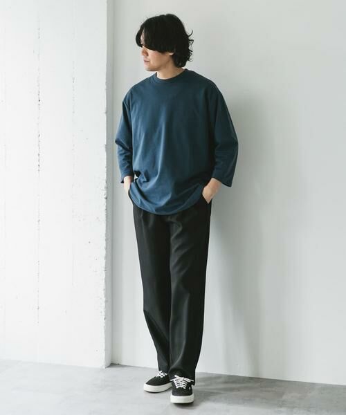 URBAN RESEARCH DOORS / アーバンリサーチ ドアーズ Tシャツ | ポンチ8分袖ラウンドヘムTシャツ | 詳細5