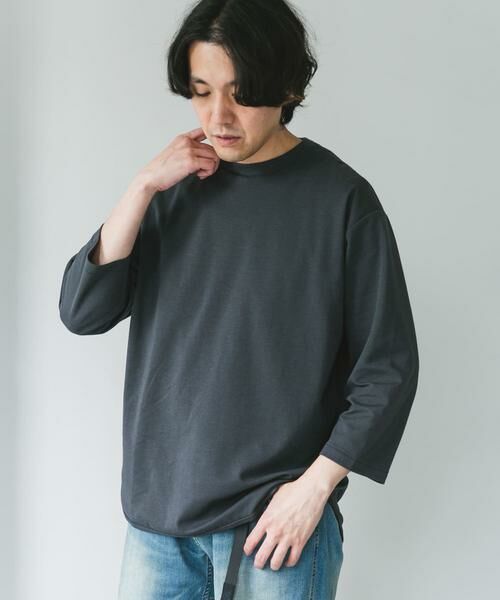 URBAN RESEARCH DOORS / アーバンリサーチ ドアーズ Tシャツ | ポンチ8分袖ラウンドヘムTシャツ | 詳細25