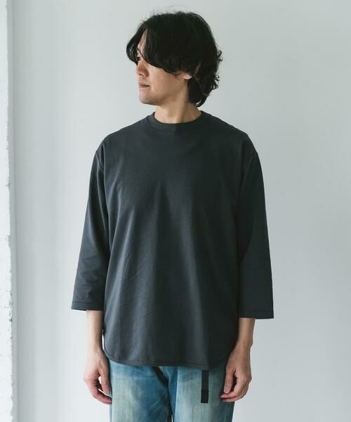 URBAN RESEARCH DOORS / アーバンリサーチ ドアーズ Tシャツ | ポンチ8分袖ラウンドヘムTシャツ | 詳細30