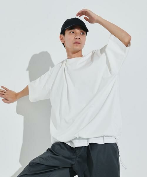 URBAN RESEARCH DOORS/アーバンリサーチ ドアーズ 『仁村紗和さん着用』『UR TECH』サマシェア ドロストTシャツ ホワイト L URBAN RESEARCH DOORS/アーバンリサーチ ドアーズ 『仁村紗和さん着用』『UR TECH』サマシェア ドロストTシャツ ホワイト L
