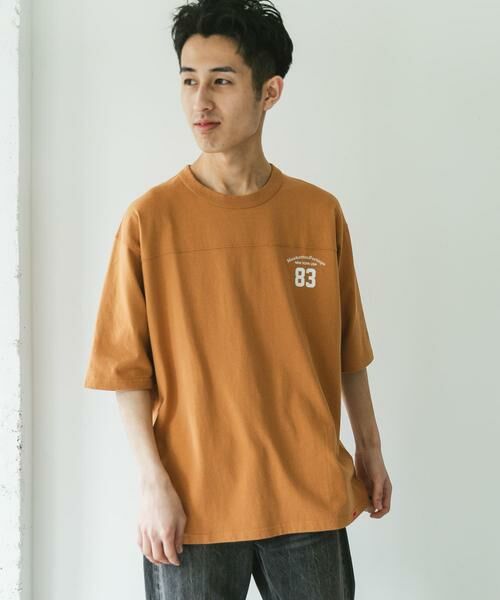 URBAN RESEARCH DOORS / アーバンリサーチ ドアーズ Tシャツ | 『別注』MANHATTAN PORTAGE×DOORS　フットボール オーバーサイズTシャツ | 詳細3