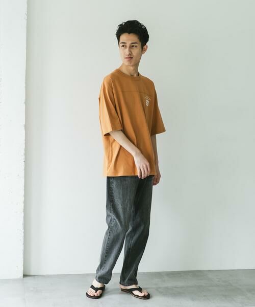 URBAN RESEARCH DOORS / アーバンリサーチ ドアーズ Tシャツ | 『別注』MANHATTAN PORTAGE×DOORS　フットボール オーバーサイズTシャツ | 詳細7