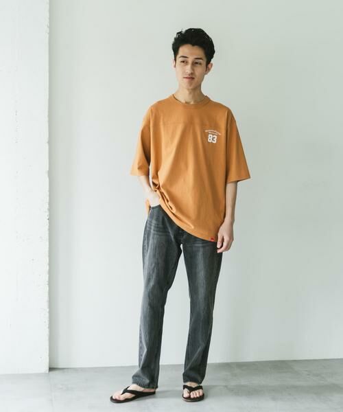 URBAN RESEARCH DOORS / アーバンリサーチ ドアーズ Tシャツ | 『別注』MANHATTAN PORTAGE×DOORS　フットボール オーバーサイズTシャツ | 詳細9