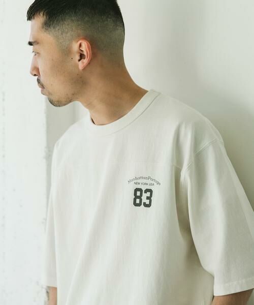 URBAN RESEARCH DOORS / アーバンリサーチ ドアーズ Tシャツ | 『別注』MANHATTAN PORTAGE×DOORS　フットボール オーバーサイズTシャツ | 詳細18