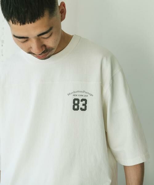 URBAN RESEARCH DOORS / アーバンリサーチ ドアーズ Tシャツ | 『別注』MANHATTAN PORTAGE×DOORS　フットボール オーバーサイズTシャツ | 詳細19