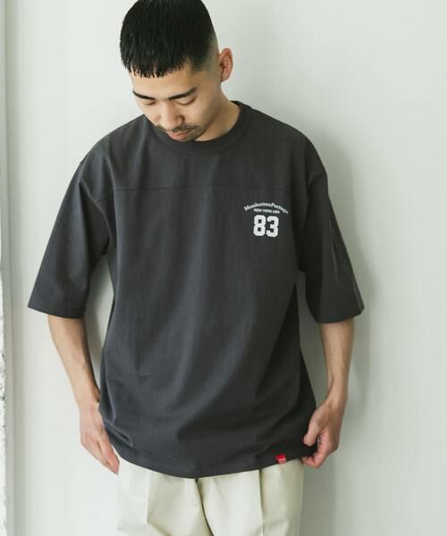 URBAN RESEARCH DOORS / アーバンリサーチ ドアーズ Tシャツ | 『別注』MANHATTAN PORTAGE×DOORS　フットボール オーバーサイズTシャツ | 詳細25