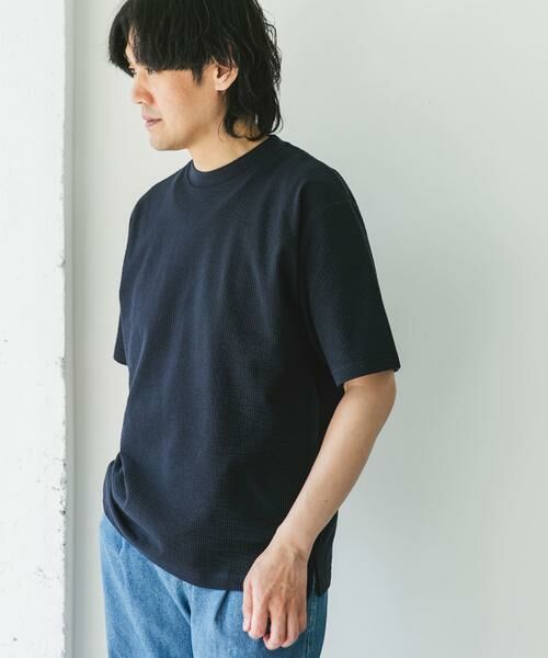 URBAN RESEARCH DOORS / アーバンリサーチ ドアーズ Tシャツ | シルケットシアサッカーTシャツ | 詳細2