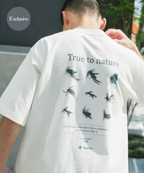 URBAN RESEARCH DOORS/アーバンリサーチ ドアーズ 『別注』Foxfire×DOORS 毛針プリントTシャツ ホワイト M URBAN RESEARCH DOORS/アーバンリサーチ ドアーズ 『別注』Foxfire×DOORS 毛針プリントTシャツ ホワイト M