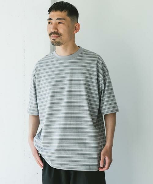 URBAN RESEARCH DOORS / アーバンリサーチ ドアーズ Tシャツ | メランジボーダー ショートスリーブ Tシャツ | 詳細1