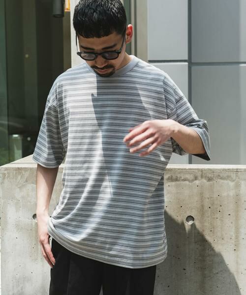 URBAN RESEARCH DOORS / アーバンリサーチ ドアーズ Tシャツ | メランジボーダー ショートスリーブ Tシャツ | 詳細10