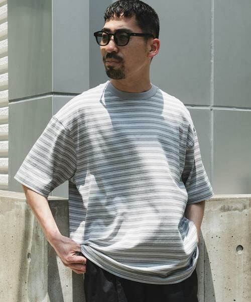 URBAN RESEARCH DOORS / アーバンリサーチ ドアーズ Tシャツ | メランジボーダー ショートスリーブ Tシャツ | 詳細12