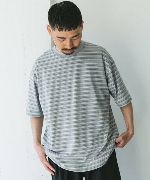 URBAN RESEARCH DOORS / アーバンリサーチ ドアーズ Tシャツ | メランジボーダー ショートスリーブ Tシャツ | 詳細2