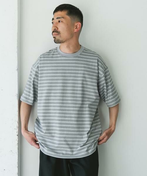 URBAN RESEARCH DOORS / アーバンリサーチ ドアーズ Tシャツ | メランジボーダー ショートスリーブ Tシャツ | 詳細4