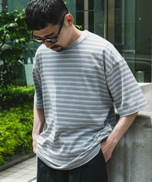 URBAN RESEARCH DOORS / アーバンリサーチ ドアーズ Tシャツ | メランジボーダー ショートスリーブ Tシャツ | 詳細8