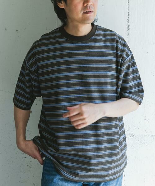 URBAN RESEARCH DOORS / アーバンリサーチ ドアーズ Tシャツ | プリントボーダーショートスリーブTシャツ | 詳細1