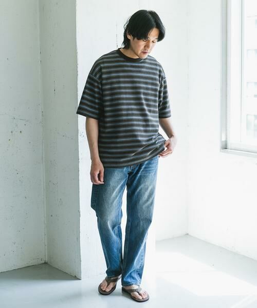 URBAN RESEARCH DOORS / アーバンリサーチ ドアーズ Tシャツ | プリントボーダーショートスリーブTシャツ | 詳細7