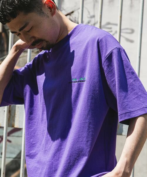 URBAN RESEARCH DOORS/アーバンリサーチ ドアーズ OUTDOOR EXCHANGE SHORT-SLEEVE T-SHIRTS パープル L URBAN RESEARCH DOORS/アーバンリサーチ ドアーズ OUTDOOR EXCHANGE SHORT-SLEEVE T-SHIRTS パープル L