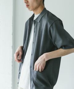 URBAN RESEARCH DOORS / アーバンリサーチ ドアーズ カーディガン・ボレロ | リネンライクショートスリーブシャツカーディガン