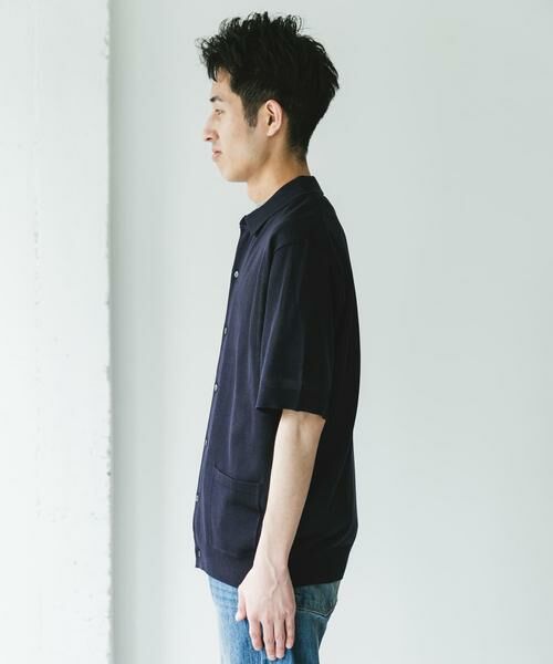 URBAN RESEARCH DOORS / アーバンリサーチ ドアーズ カーディガン・ボレロ | リネンライクショートスリーブシャツカーディガン | 詳細10