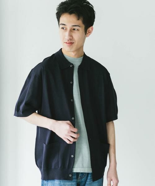 URBAN RESEARCH DOORS / アーバンリサーチ ドアーズ カーディガン・ボレロ | リネンライクショートスリーブシャツカーディガン | 詳細2