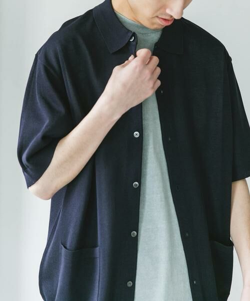 URBAN RESEARCH DOORS / アーバンリサーチ ドアーズ カーディガン・ボレロ | リネンライクショートスリーブシャツカーディガン | 詳細5