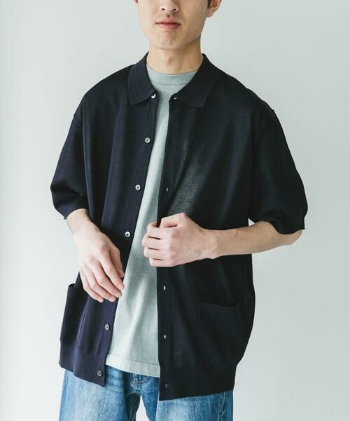 URBAN RESEARCH DOORS / アーバンリサーチ ドアーズ カーディガン・ボレロ | リネンライクショートスリーブシャツカーディガン | 詳細6