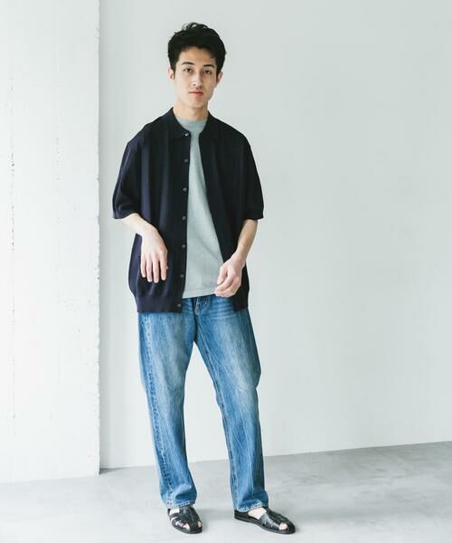 URBAN RESEARCH DOORS / アーバンリサーチ ドアーズ カーディガン・ボレロ | リネンライクショートスリーブシャツカーディガン | 詳細7