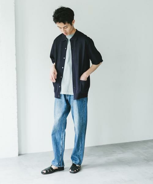 URBAN RESEARCH DOORS / アーバンリサーチ ドアーズ カーディガン・ボレロ | リネンライクショートスリーブシャツカーディガン | 詳細8