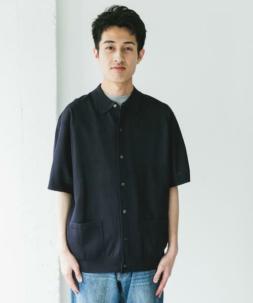 URBAN RESEARCH DOORS / アーバンリサーチ ドアーズ カーディガン・ボレロ | リネンライクショートスリーブシャツカーディガン | 詳細9