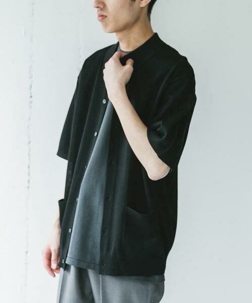 URBAN RESEARCH DOORS / アーバンリサーチ ドアーズ カーディガン・ボレロ | リネンライクショートスリーブシャツカーディガン | 詳細15