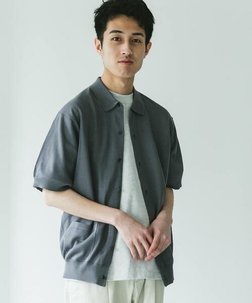 URBAN RESEARCH DOORS / アーバンリサーチ ドアーズ カーディガン・ボレロ | リネンライクショートスリーブシャツカーディガン | 詳細24